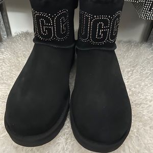 UGG Classic Gem mini booty with sparkles size 10! Used once!
